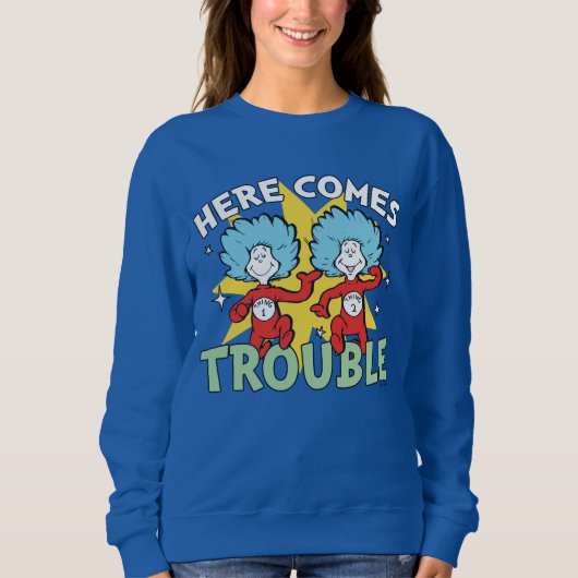 Dr. Seuss | Ding Eén Ding Twee Daar Komt Problemen Trui (Voorkant)