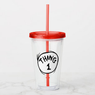 Dr. Seuss Ding Een Ding Twee - Ding Een Acryl Drinkbeker