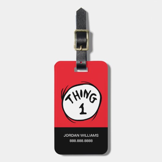 Dr. Seuss | Ding één ding twee - Ding één Bagagelabel (Voorkant verticaal)