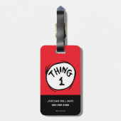 Dr. Seuss | Ding één ding twee - Ding één Bagagelabel (Achterkant verticaal)