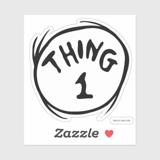 Dr. Seuss | Ding één ding twee - Ding één Sticker (Vel)