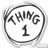 Dr. Seuss | Ding één ding twee - Ding één Sticker (Voorkant)