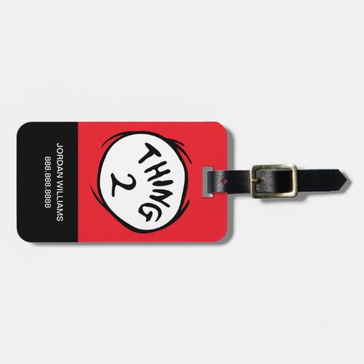 Dr. Seuss | Ding één ding twee - Ding twee Bagagelabel (Voorkant horizontaal)