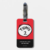 Dr. Seuss | Ding één ding twee - Ding twee Bagagelabel (Achterkant verticaal)