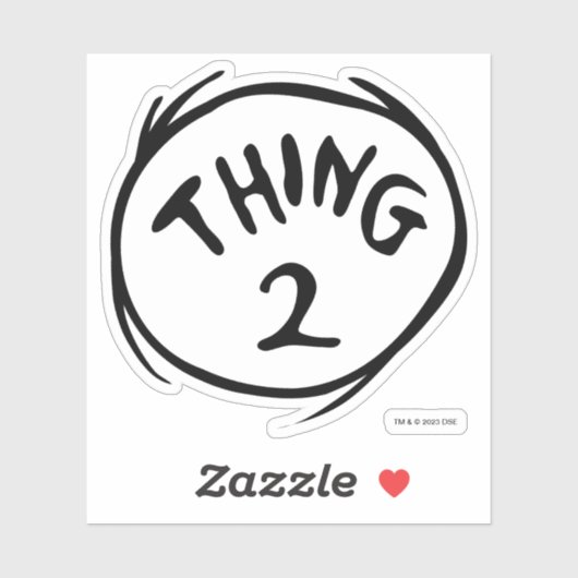 Dr. Seuss | Ding één ding twee - Ding twee Sticker (Vel)