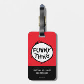 Dr. Seuss | Ding een ding twee - grappig ding Bagagelabel (Achterkant verticaal)