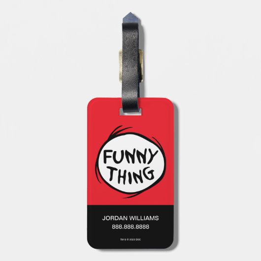 Dr. Seuss | Ding een ding twee - grappig ding Bagagelabel (Achterkant verticaal)