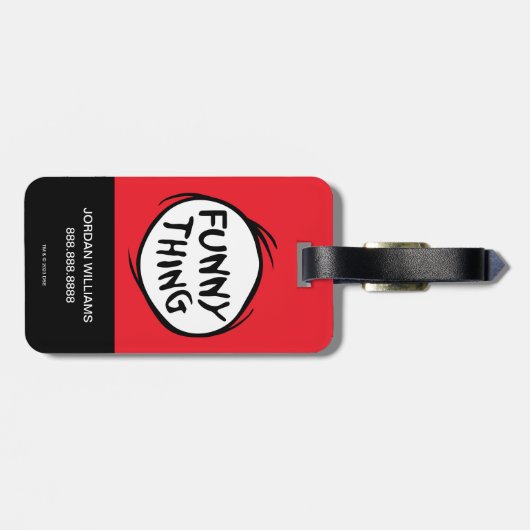 Dr. Seuss | Ding een ding twee - grappig ding Bagagelabel (Achterkant horizontaal)