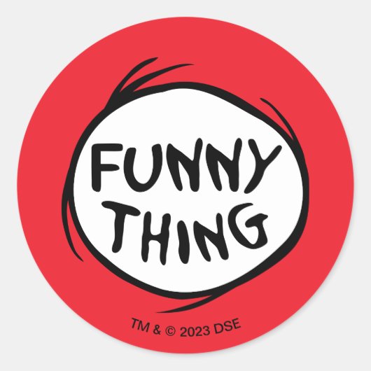 Dr. Seuss | Ding een ding twee - grappig ding Ronde Sticker (Voorkant)