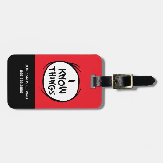 Dr. Seuss | Ding één ding twee - Ik weet dingen Bagagelabel (Voorkant horizontaal)