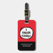 Dr. Seuss | Ding één ding twee - Ik weet dingen Bagagelabel (Voorkant verticaal)