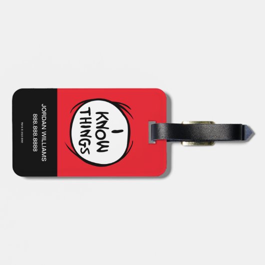 Dr. Seuss | Ding één ding twee - Ik weet dingen Bagagelabel (Achterkant horizontaal)