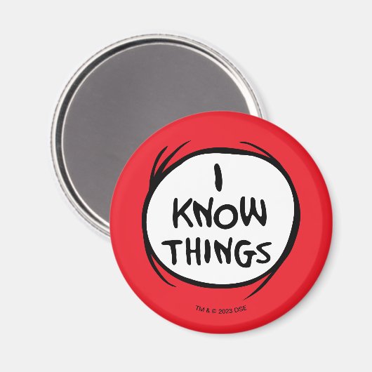 Dr. Seuss | Ding één ding twee - Ik weet dingen Magneet (Voorkant / Achterkant)