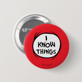 Dr. Seuss | Ding één ding twee - Ik weet dingen Ronde Button 5,7 Cm (Voorkant /achterkant)