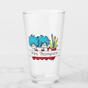 Dr. Seuss Ding Eén Ding Twee Leraar Naam Glas