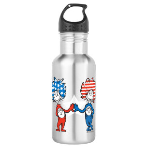 Dr. Seuss Ding Eén Ding Twee Patriottisch Grafis Waterfles