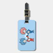 Dr. Seuss | Ding Eén Ding Twee Patriottische Grafi Bagagelabel (Voorkant verticaal)
