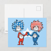Dr. Seuss | Ding Eén Ding Twee Patriottische Grafi Briefkaart (Voorkant / Achterkant)