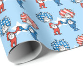 Dr. Seuss | Ding Eén Ding Twee Patriottische Grafi Cadeaupapier (Rol Hoek)