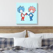Dr. Seuss | Ding Eén Ding Twee Patriottische Grafi Canvas Afdruk (Insitu (Slaapkamer))