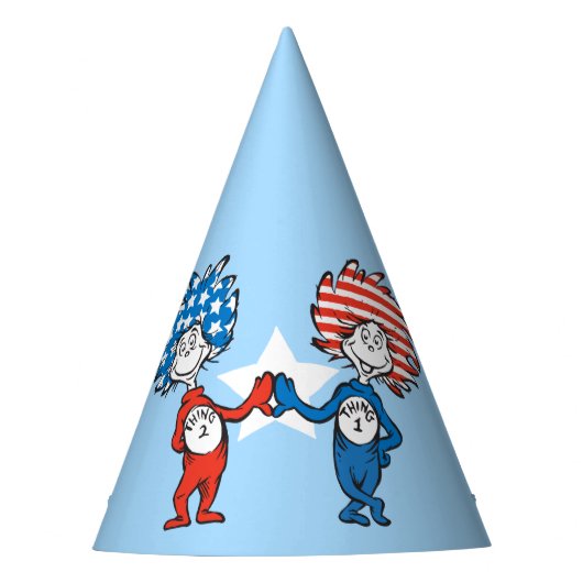 Dr. Seuss | Ding Eén Ding Twee Patriottische Grafi Feesthoedjes (Voorkant)