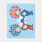Dr. Seuss | Ding Eén Ding Twee Patriottische Grafi Fleece Deken (Voorkant)