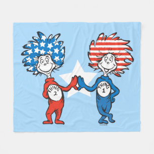 Dr. Seuss Ding Eén Ding Twee Patriottische Grafi Fleece Deken