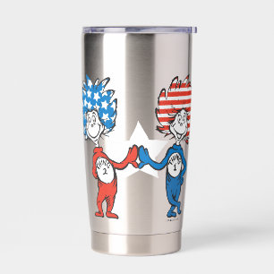 Dr. Seuss   Ding Eén Ding Twee Patriottische Grafi Geïsoleerde Drinkbeker