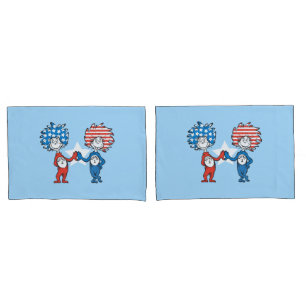 Dr. Seuss   Ding Eén Ding Twee Patriottische Grafi Kussensloop