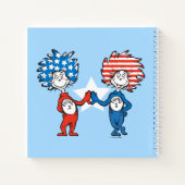 Dr. Seuss | Ding Eén Ding Twee Patriottische Grafi Notitieboek (Achterkant)