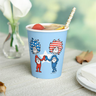 Dr. Seuss   Ding Een Ding Twee Patriottische Grafi Papieren Bekers