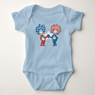 Dr. Seuss   Ding één Ding twee Patriottische Grafi Romper