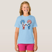 Dr. Seuss | Ding Eén Ding Twee Patriottische Grafi T-shirt (Voorkant volledig)