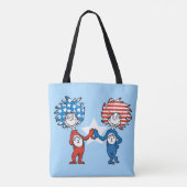 Dr. Seuss | Ding Eén Ding Twee Patriottische Grafi Tote Bag (Achterkant)