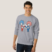 Dr. Seuss | Ding Eén Ding Twee Patriottische Grafi Trui (Voorkant volledig)