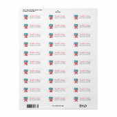 Dr. Seuss Ding Een Ding Twee | Tweeling Baby Showe Etiket (Full Sheet)