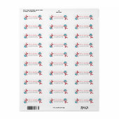 Dr. Seuss Ding Een Ding Twee | Tweeling Baby Showe Etiket (Full Sheet)