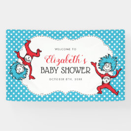 Dr. Seuss Ding Eén Ding Twee | Tweeling Baby Showe Spandoek