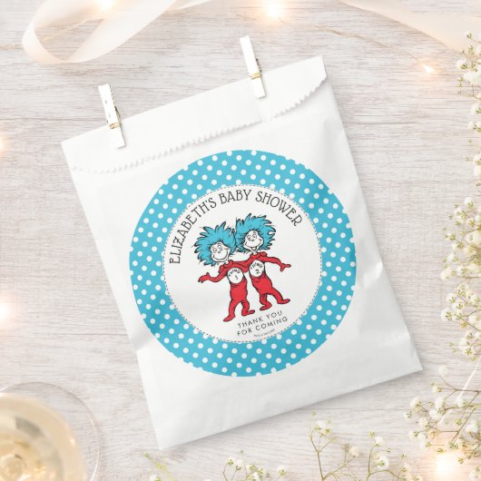 Dr Seuss ding één ding twee | Tweeling Baby shower Bedankzakje (Geknipt)