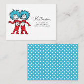 Dr Seuss ding één ding twee | Tweeling Baby shower Informatiekaartje (Voorkant / Achterkant)