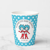 Dr Seuss ding één ding twee | Tweeling Baby shower Papieren Bekers (Voorkant)