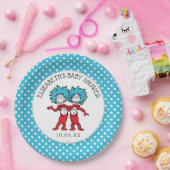 Dr Seuss ding één ding twee | Tweeling Baby shower Papieren Bordje (Feest)