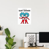 Dr Seuss ding één ding twee | Tweeling Baby shower Poster (Thuiskantoor)