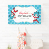 Dr Seuss ding één ding twee | Tweeling Baby shower Spandoek (Insitu)