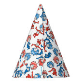 Dr. Seuss | Ding één ding twee US vlag patroon Feesthoedjes (Achterkant)