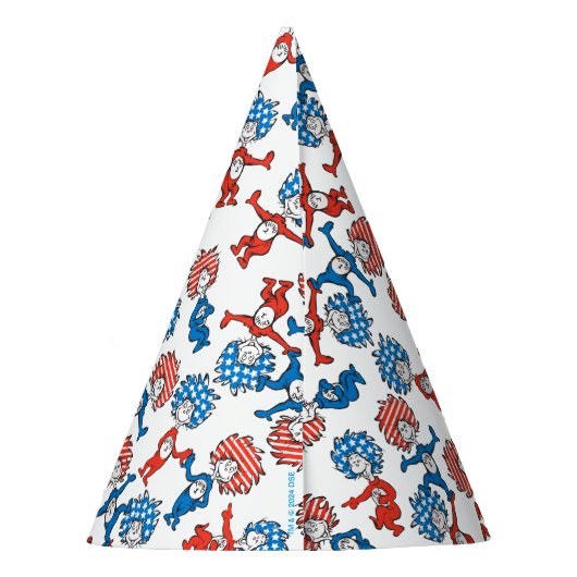Dr. Seuss | Ding één ding twee US vlag patroon Feesthoedjes (Achterkant)
