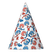 Dr. Seuss | Ding één ding twee US vlag patroon Feesthoedjes (Voorkant)