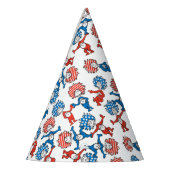 Dr. Seuss | Ding één ding twee US vlag patroon Feesthoedjes (Links)