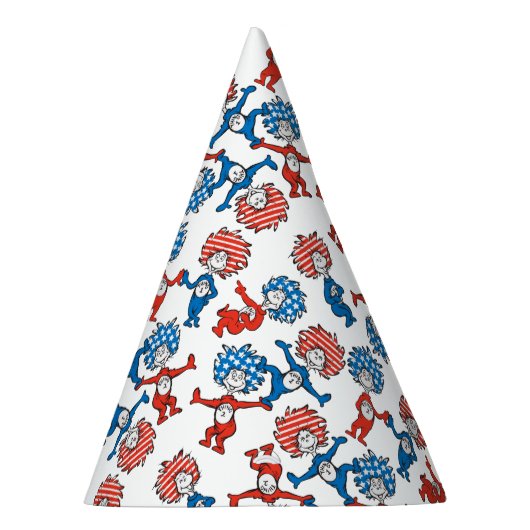 Dr. Seuss | Ding één ding twee US vlag patroon Feesthoedjes (Rechts)