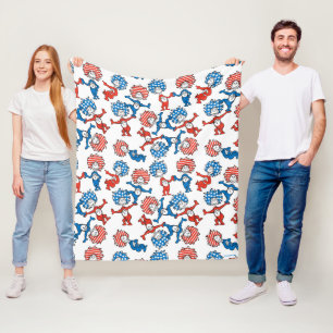 Dr. Seuss   Ding één ding twee US vlag patroon Fleece Deken
